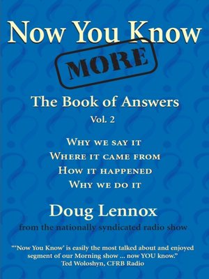 cover image of Now You Know More